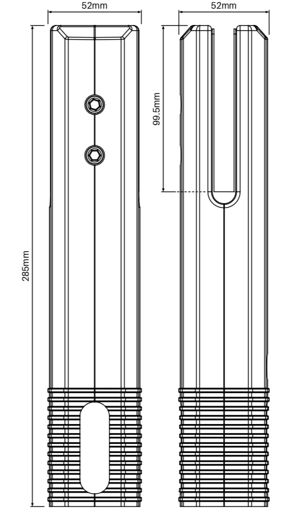 Polystainless core drill spigot